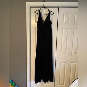 Azazie black velvet sommer bridesmaids dress